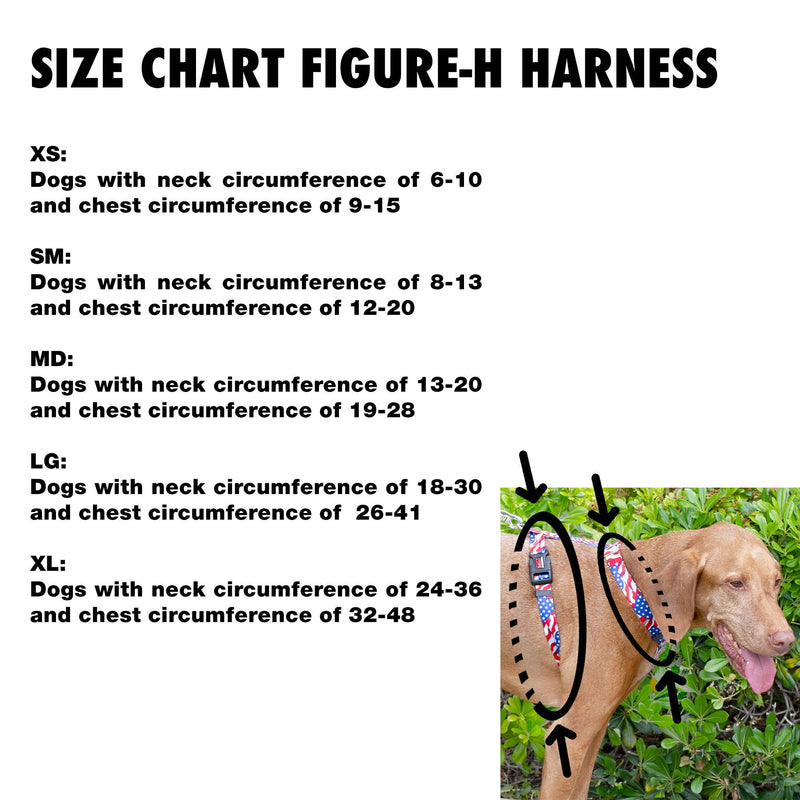 [Australia] - Tuff Lock Durable Figure-H Fully Adjustable Nylon Harness for Dog/Puppy, Made in USA - Figure H-Solids Turquoise XS 