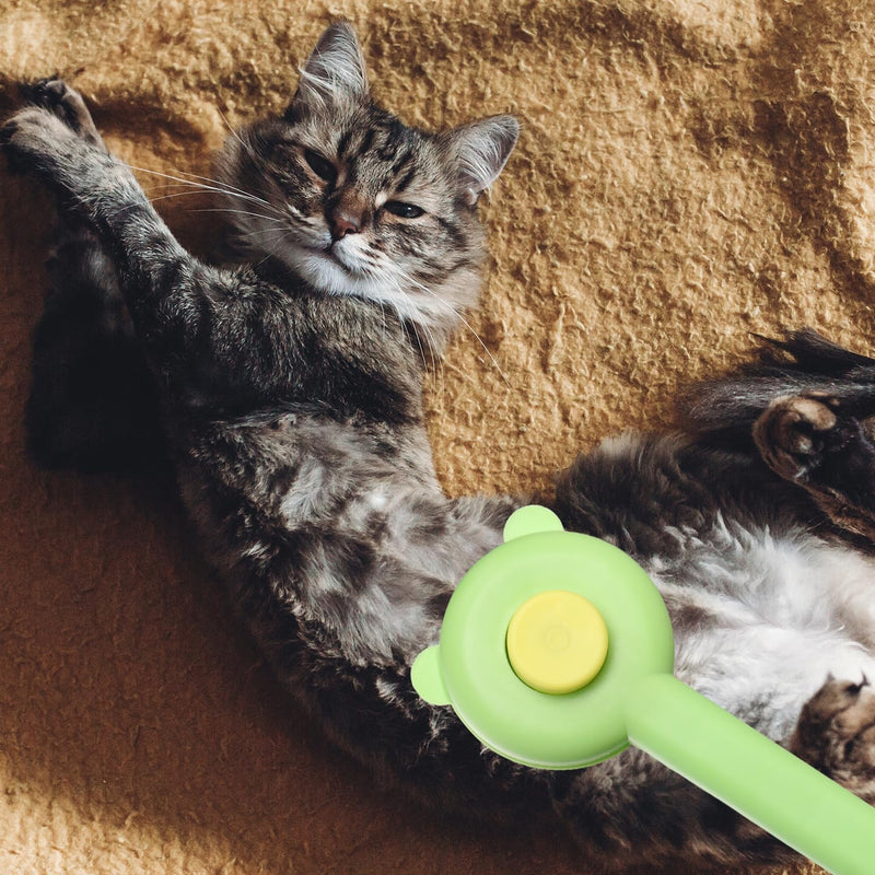 Dog Brush Cat Brush Animal Hair Brush Dog Brush Dog Brush for Long Hair and Short Hair Pet Hair Cleaning Brush (Green & Yellow) - PawsPlanet Australia