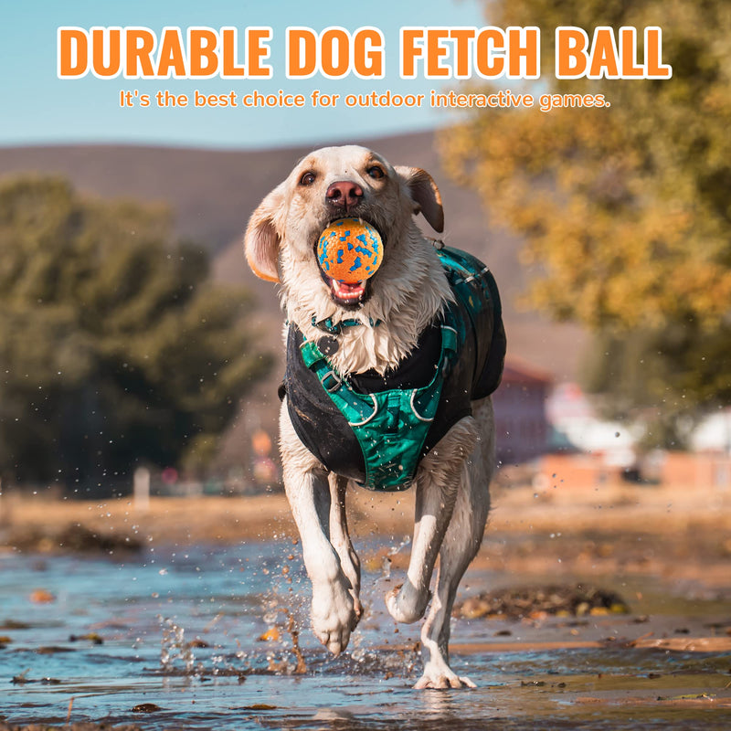FUSOTO 2PCS Interactive Dog Balls, Dog Toys for Boredom and Stimulating, Dog Toys for Aggressive Chewers, Safer for Dog's Mouths, for Large Medium Small Puppy, Training Catch & Fetch, Water-Floating 2 PCS - Orange œÜ2.75 inch Ôºà7cmÔºâ - PawsPlanet Australia
