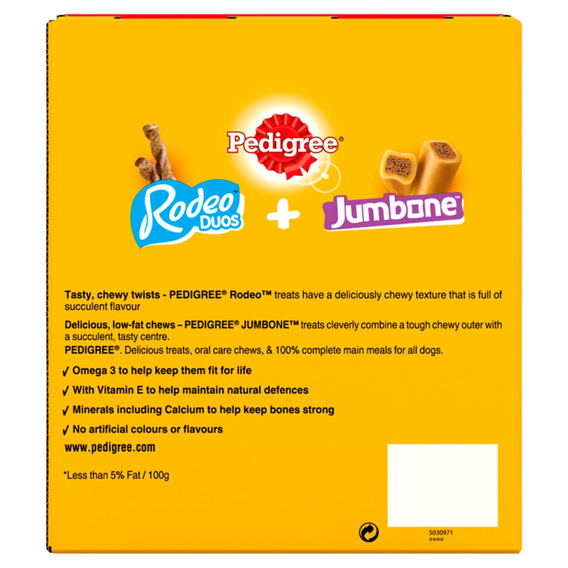 Pedigree Rodeo Duos & Jumbone Medium Dog Treats in Mega Box - Multi Mix, 780g Chews (Pack of 1) - PawsPlanet Australia