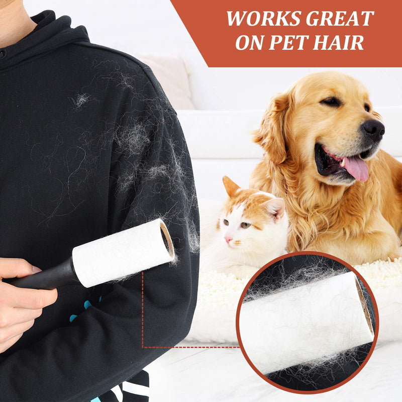 USION Lint Roller for Pet Hair [8m 60-Sheet Rolls,6 Pack], Extra Sticky Pet Hair Removal Easy Tear Dog Cat Hairs, Fur, Dust and Fluff from Clothes,Furniture,Upholstery,Carpets - PawsPlanet Australia