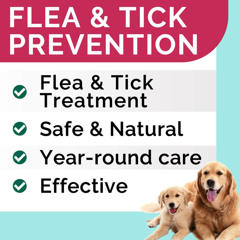 FurFinds Chewable Flea and Tick Treats for Dogs - Made in USA - Flea and Tick Solution - Bacon Flavor - 150 Soft Chews per Jar green FLTC-FF150 - PawsPlanet Australia