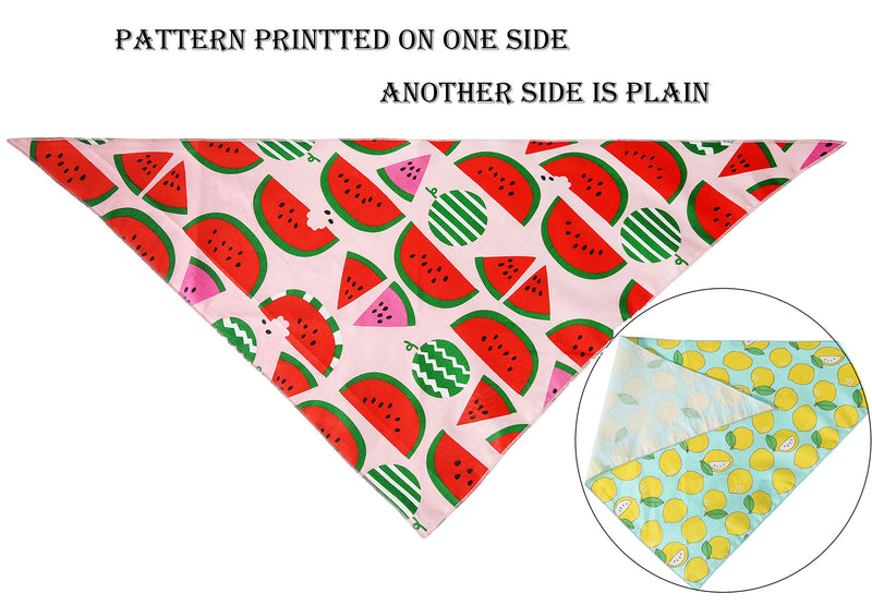 Summer Dog Bandana with Fruit Pattern, 6 Pack Pet Scarf for Small Medium Dogs - PawsPlanet Australia