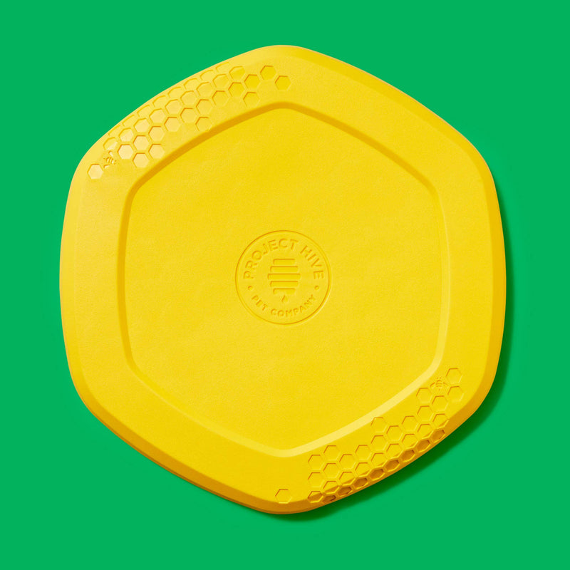 Project Hive Pet Company - Hive Frisbee for Dogs - Dog disc - Great for Fetch - Includes a Lick mat on Back - Floats in Water, Smooth Glide - Made in The USA Hive Disc - PawsPlanet Australia