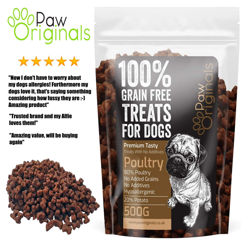 Grain Free Dog Training Treats (1KG) 2 Pack - 500g Poutlry & 500g Fish 100% Natural Healthy Treat Pack - Hypoallergenic Treats for Dogs with Sensitive Stomachs - Gluten Free - PawsPlanet Australia