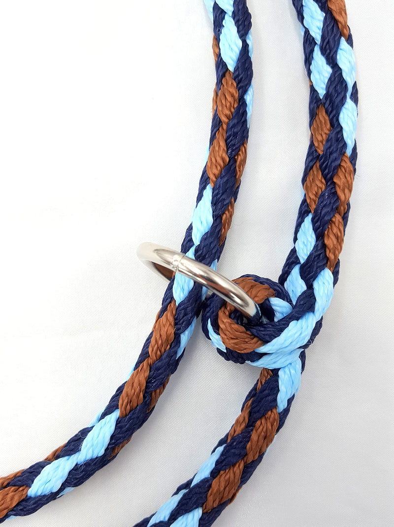 elropet Premium dog leash double leash 2.80m 4-way adjustable Africa brand shoulder leash dog leash 2.80m double leash Africa - brown-dark blue-light blue - PawsPlanet Australia