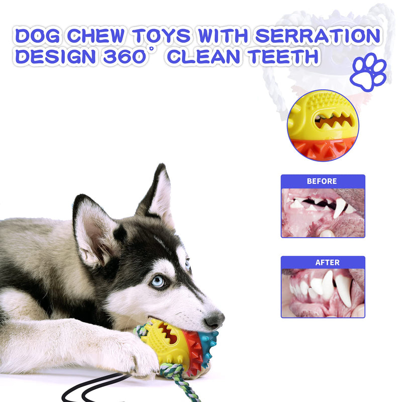 Dog Toys for Aggressive Chewers Suction Cup Tug of War Interactive Puzzle Dogs Toy Indestructible Chew Squeaky Rope Toys for Small Medium Large Dogs One Suction Cup One Ball - PawsPlanet Australia