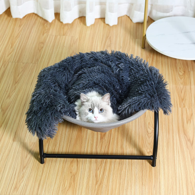 JUNSPOW Pet Blanket Cat Blanket Dog Blanket Washable Warm Double Sided Super Soft Plush Blankets Gray - PawsPlanet Australia