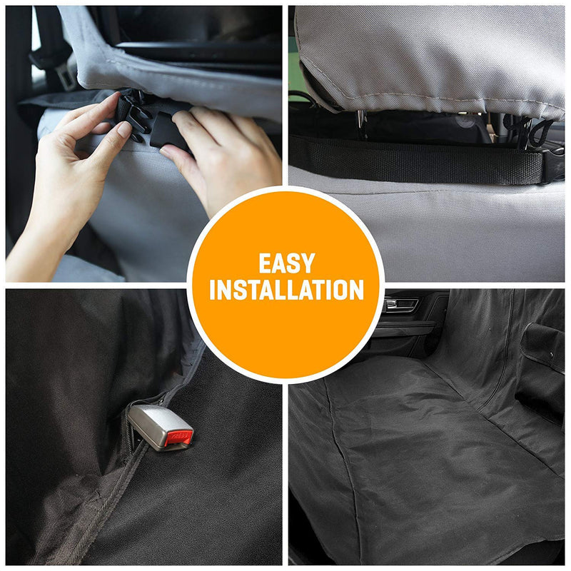 [Australia] - Pet Union Luxury Car Seat Cover/Hammock for Rear Bench (for Large & Small Dogs), Simple Installation & Easy to Clean, Protect Your Car, 100% Waterproof, Anti-Slip Design, Travel Worry-Free 