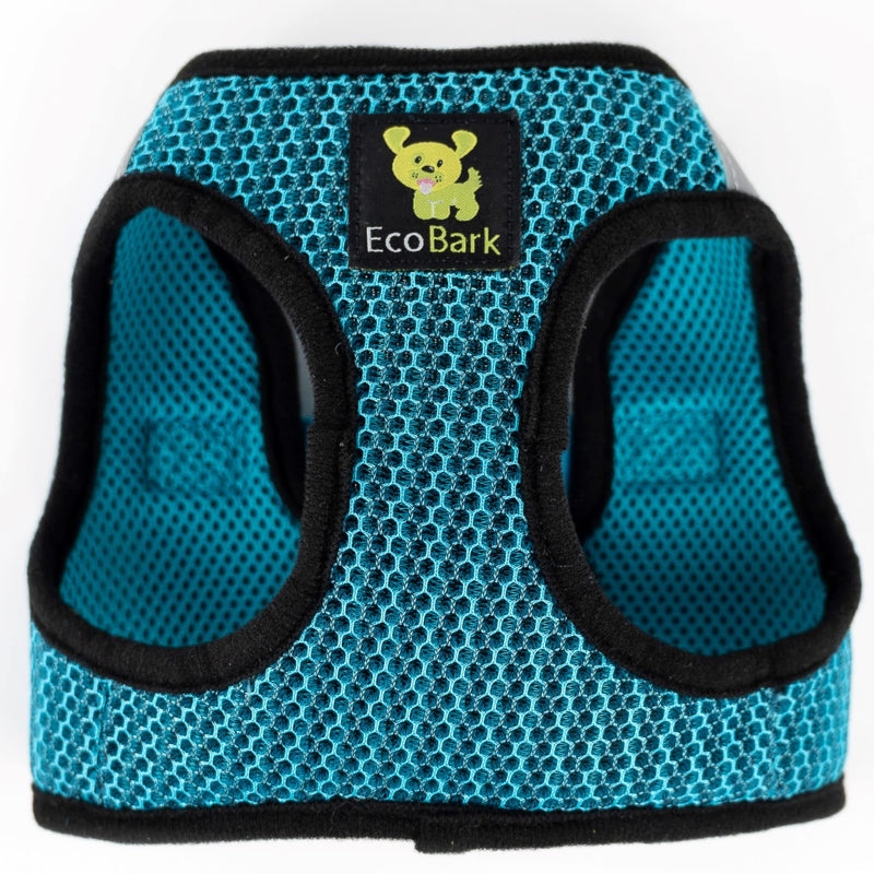 EcoBark Step in Dog Harness Reflective Soft Ultra Padded Mesh Dog Harnesses for XXS, XS, Small, and Medium Dogs Eco-Friendly Comfort Secure Halter No Pull Adjustable Pet Vest XXX-Small 2 to 3 lbs (Pack of 1) Aqua Sport - PawsPlanet Australia