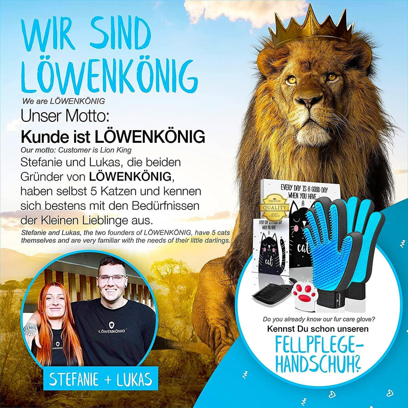 LÖWENKÖNIG® Rolli 2.0 [Improved animal hair remover large] Lint roller for removing dog and cat hair - Self-cleaning cat hair remover - Ideal for sofa, car, clothing, scratching post Bestseller: Black Incl. accessories - PawsPlanet Australia