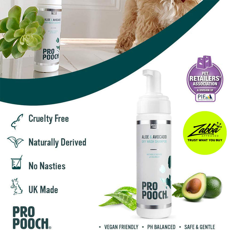 Pro Pooch Dry Shampoo For Dogs (200 ml) Quick Drying Waterless No Rinse Mousse. - PawsPlanet Australia