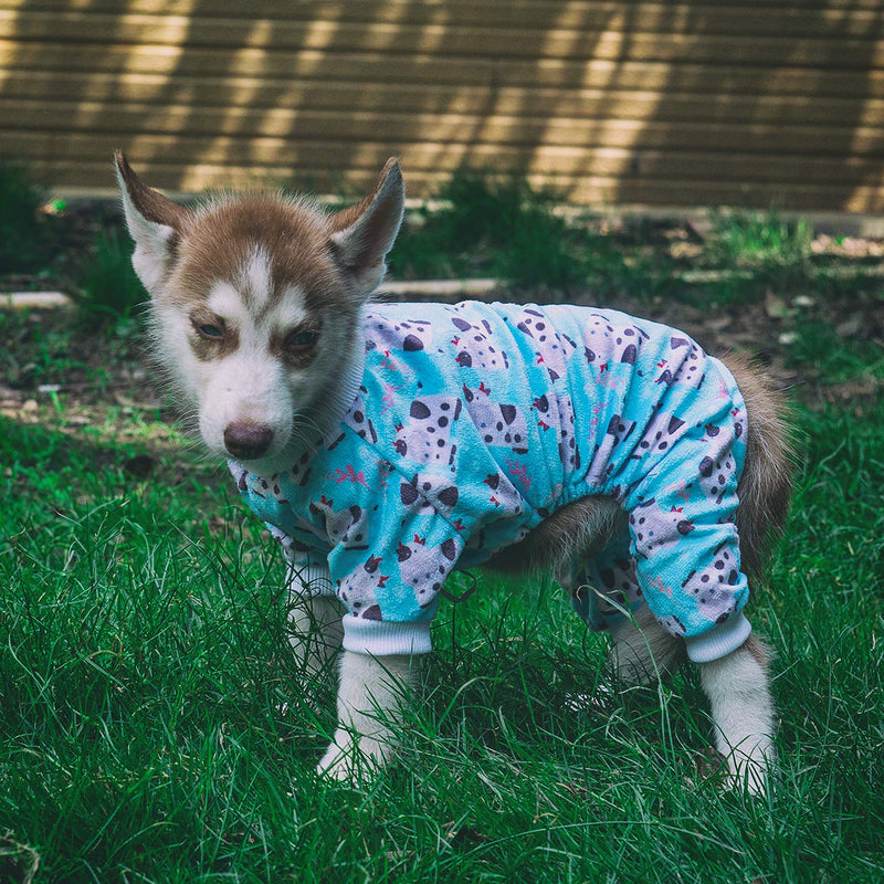 [Australia] - CuteBone Dog Pjs Onesies Pet Clothes Jumpsuit Apparel Soft Puppy Pajamas X-Small Cows&giraffe (Pack of 2) 