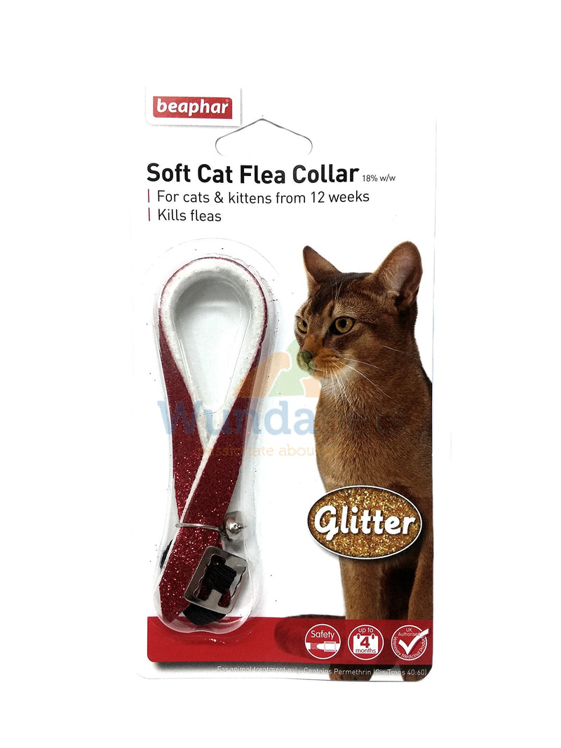 BEAPHAR GLITTER CAT KITTEN FLEA TREATMENT COLLAR WITH BELL 3 PACK UP TO 1 YEARS PROTECTION - PawsPlanet Australia