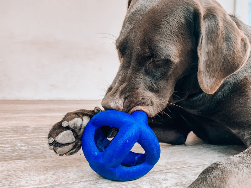 Tuff Pupper SuperChewy Tough Dog Cage Ball Toy | Strong natural rubber | Great fetch toy for dogs | Ultra durable chew toy | For Large Breeds Cage Ball Large - 4 inches / 8.5 oz - PawsPlanet Australia
