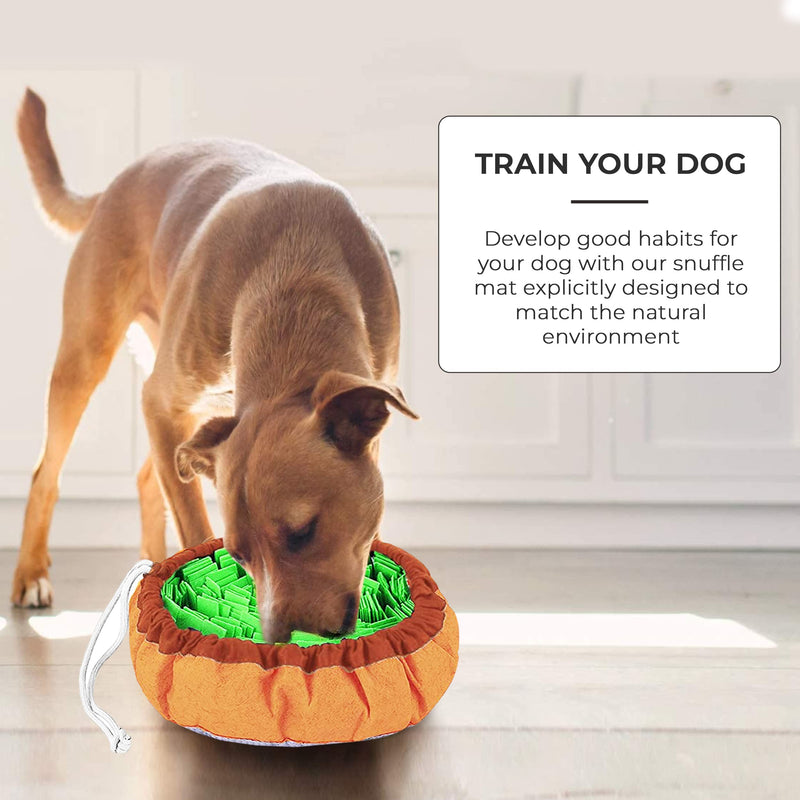 Homacia Snuffle Mat for Dogs - Feeding Mat with Pet Puzzle - Boredom Release Puzzle Toys – Dog Puzzle Toy - Helps Natural Foraging Nose Work Skills - Machine Washable & Durable (Round) Round - PawsPlanet Australia