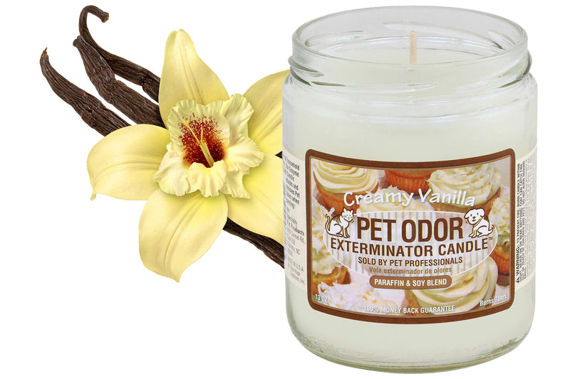 Pet Odor Exterminator Candle Creamy Vanilla - PawsPlanet Australia