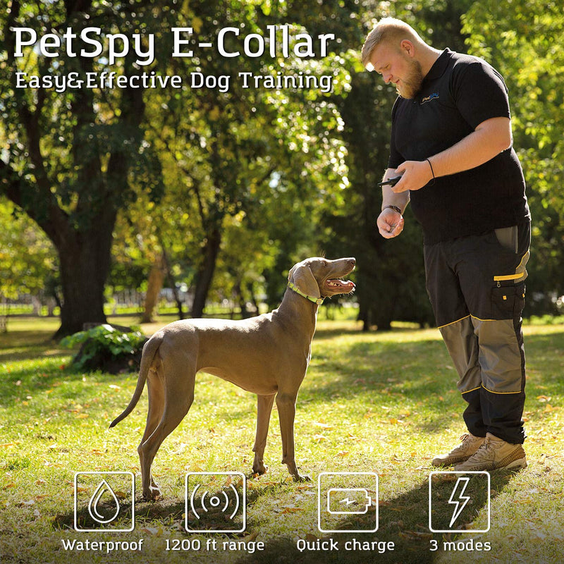 [Australia] - PetSpy P320N Dog Shock Collar with Remote for Dogs Training with Vibration and Tone Rechargeable and Waterproof E-Collar 