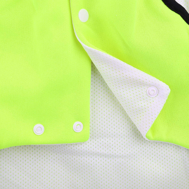 Bwiv Dog Safety Vest Pet Jacket Dogs Coat Belly Protector Reflective Strip Outdoor Yellow Green 5XL 5XL (Back length 27.6" Chest 31.5-35.4") - PawsPlanet Australia