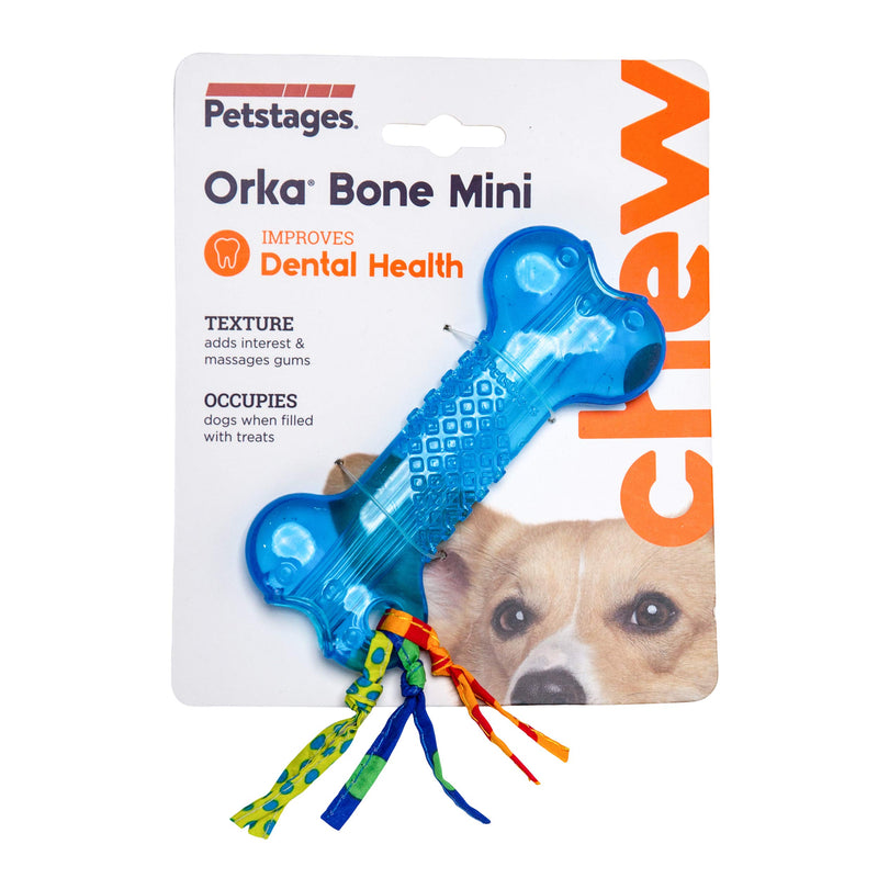 Petstages Orka Mini Bone Royal Blue Dog Chew Toy - PawsPlanet Australia