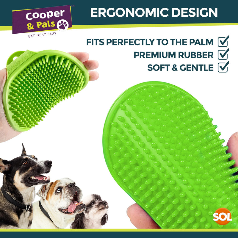 2pk Pet & Dog Brushes for Grooming | Soft Silicone Dog Bath Brush | Dog Grooming Brush | Pet Grooming Brush Bath | Dog Shampoo Brush | Pet Grooming Bath Brush | Pet Brush | Dog Shower Brush, Dog Brush - PawsPlanet Australia