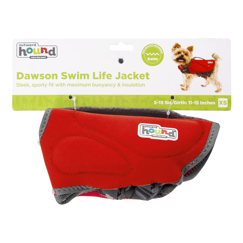 Outward Hound Dog Life Jacket Dawson (Warmth) XS Red - PawsPlanet Australia