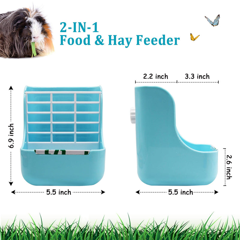 LLSPET 3-in-1 Guinea Pig Hay Feeder Water Bottle Nail Scissors Set, Pets Feeding Kit for Small Animals Bunny Chinchilla Guinea Pig Rabbit, 250ml Rabbit Water Bottle No Drip, Double Use Rabbit Feeder - PawsPlanet Australia