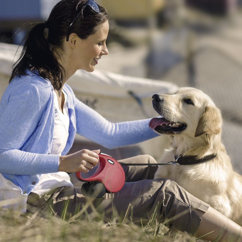 [Australia] - FLEXI New Classic Retractable Dog Leash (Cord), 10 ft, Extra Small, Pink 