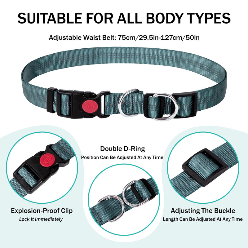 Jogging Leash for Dogs Retractable Dog Leash for Running with Adjustable Belt Hands-Free Leashes for Dogs Jogging, Hiking, Walking - PawsPlanet Australia
