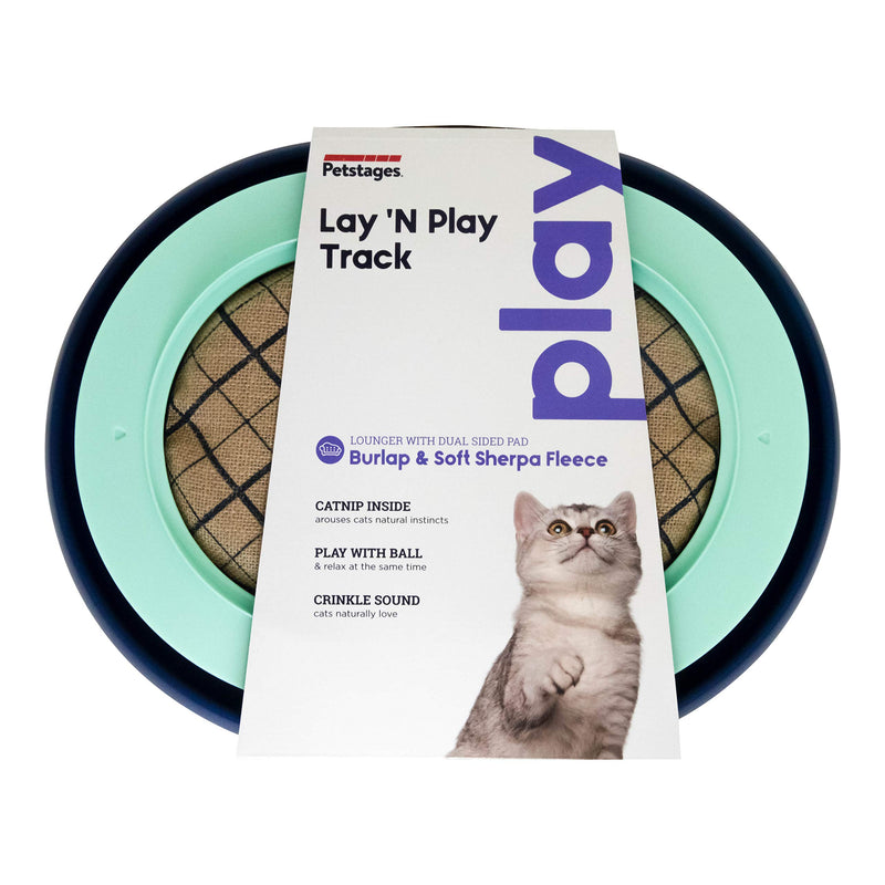 [Australia] - Petstages Cat Tracks Cat Toy - Fun Levels of Interactive Play - Circle Track with Moving Balls Satisfies Kitty’s Hunting, Chasing & Exercising Needs Lay N’ Play Track 