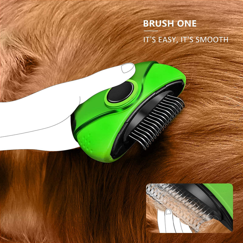 Gogloo Pet Grooming Brush for Dogs & Cats, 3-in-1 Pet Rake Tool for Deshedding Tangles & Mats Removing, Portable Multifunctional - PawsPlanet Australia