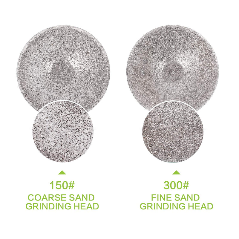 pecute Replacement Heads for Pet Nail Grinders, 300# Fine Grinding Heads +150# Rough Grinding Head (2 Pack, Convex) - PawsPlanet Australia