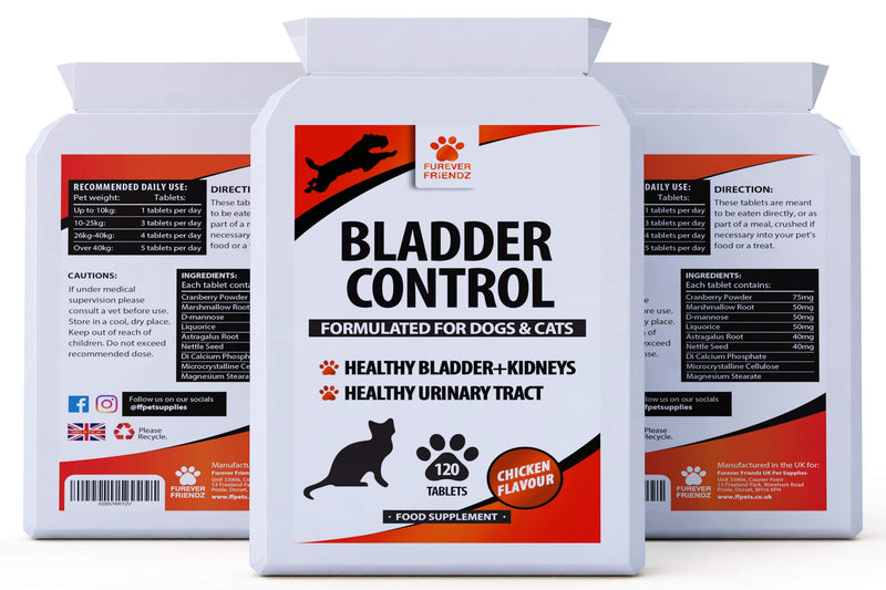 Bladder & Kidney Support Supplement for Dogs & Cats - 120 Tablets - Aids with Good Urinary Tract Health - With Cranberry & D-Mannose • Furever Friendz - PawsPlanet Australia