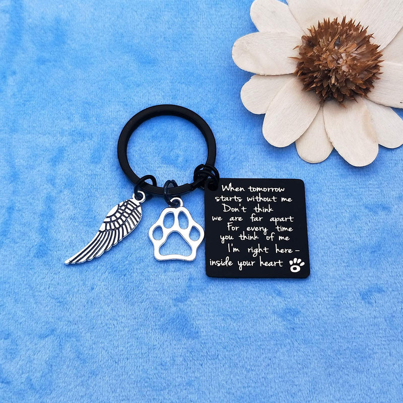 Loss of Pet Keyring Pet Memorial Gifts Keyring Dog Cat Sympathy Gifts When Tomorrow Starts Without Me Keychain Pet Lovers Remembrance Gifts Pet Owner Keepsake Keyring Gift in Memory of Pet Gift - PawsPlanet Australia