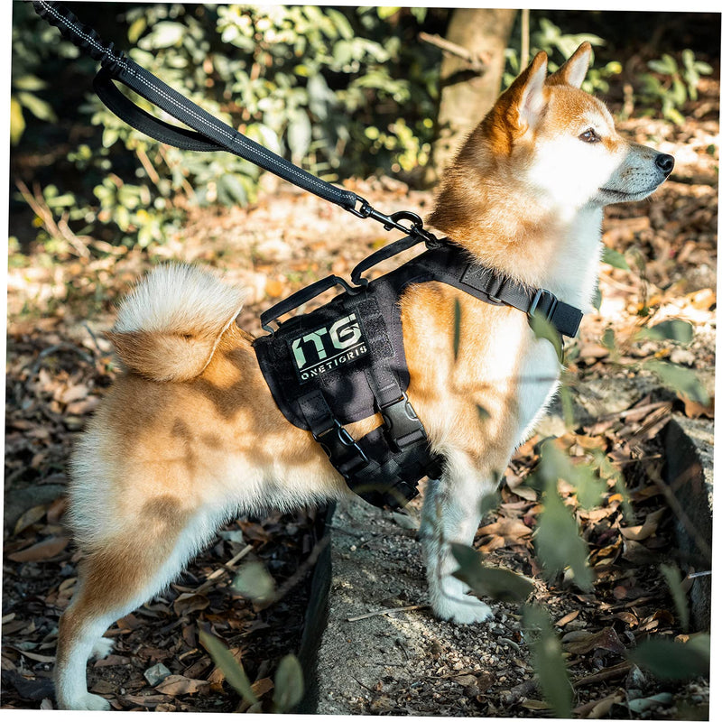 OneTigris Dog Harness, Gladiator Adjustable Safety Harness for Large Medium Dogs No Pull Chest Harness Breathable Dog Harness 2 Handles Dog Vest with Metal Buckles Black L (Neck: 45-63cm, Chest: 68-91cm) - PawsPlanet Australia