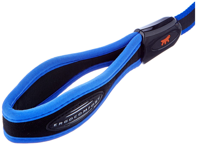 Ferplast 75457939 dog leash ERGOCOMFORT G25/120, ergonomic handle with padding, width: 2.5 cm, length: 120 cm, blue - PawsPlanet Australia