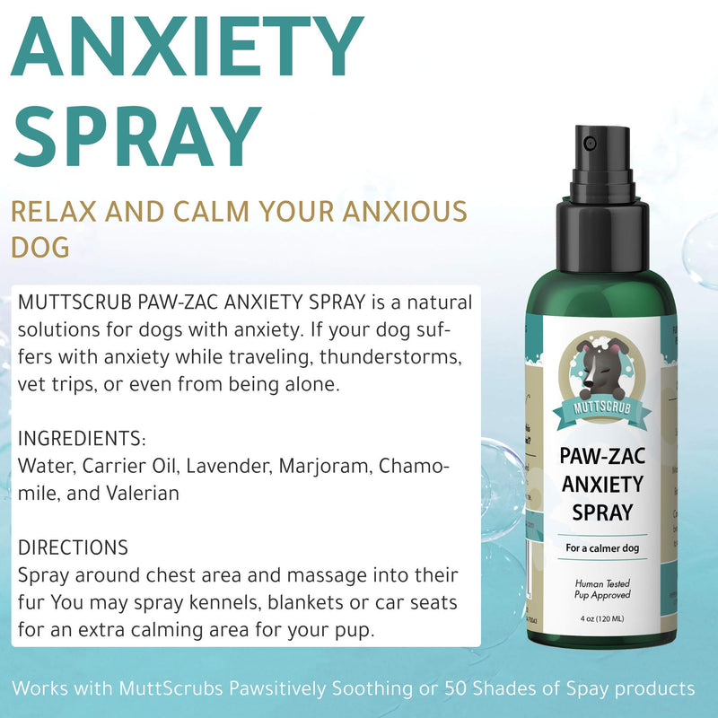 [Australia] - MUTTSCRUB Paw-Zac Anxiety Spray for Dogs, Calming Dog Spray, Dog Anxiety Relief 