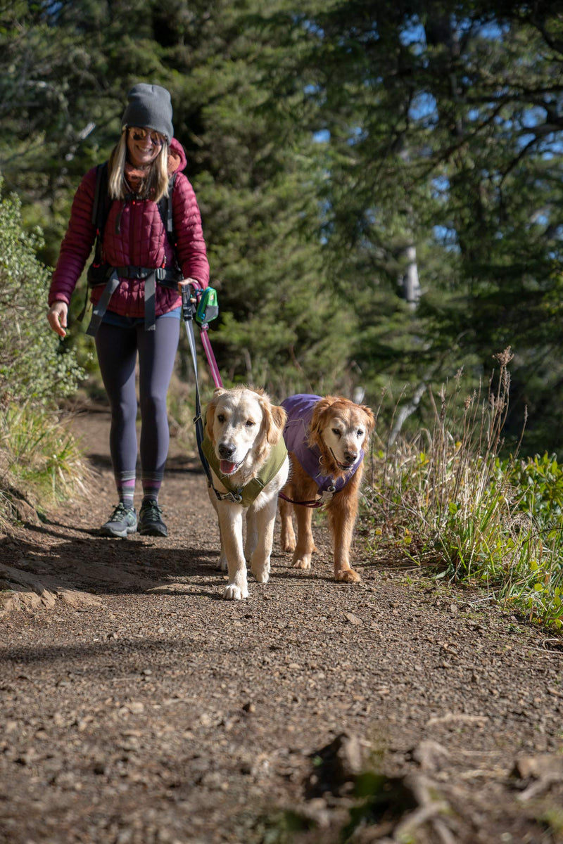 [Australia] - RUFFWEAR - Overcoat Fuse Jacket Harness Combo for Dogs Medium Purple Sage 