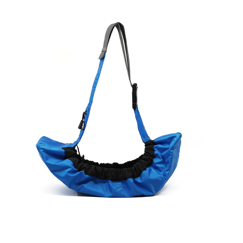 Outward Hound Kyjen 21010 Pooch Pouch Sling Carrier For Dogs Easy-Fit Adjustable Dog Carrier, Blue Blue Quilt with Black Accents - PawsPlanet Australia