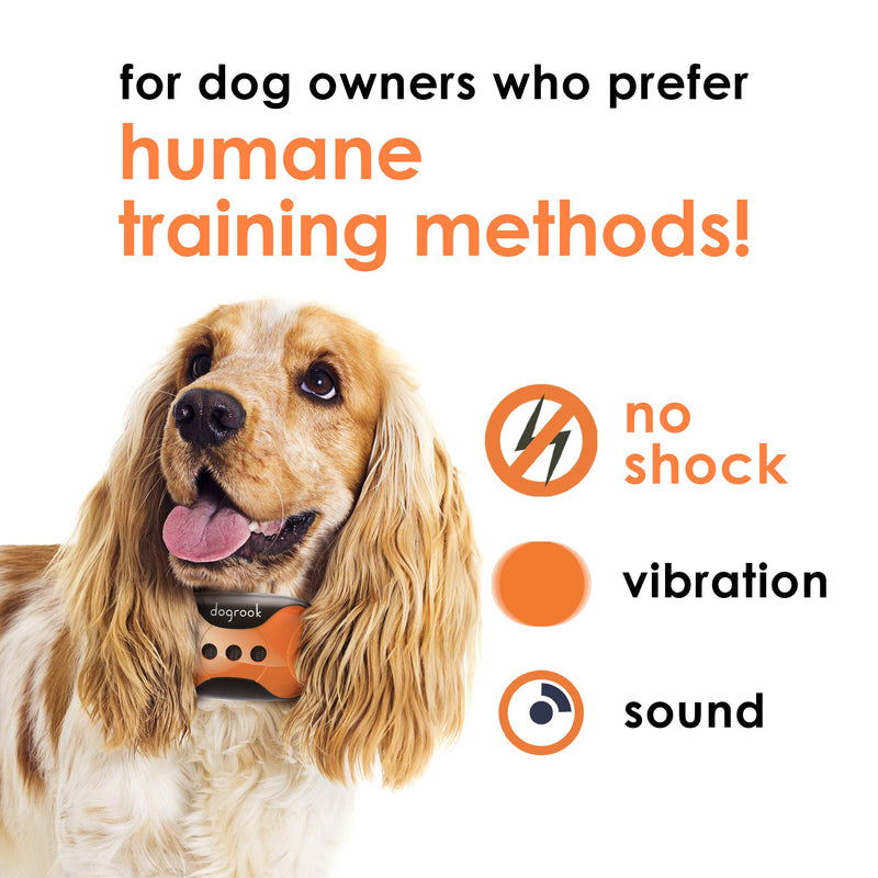 [Australia] - DogRook Rechargeable Dog Bark Collar - Humane, No Shock Barking Collar - w/2 Vibration & Beep Modes - Small, Medium, Large Dogs Breeds - No Harm Training - Automatic Action Without Remote - Adjustable 