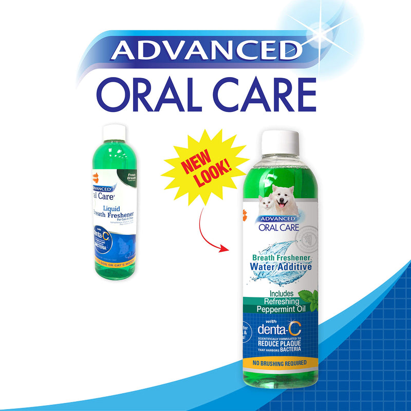 Nylabone Advanced Oral Care Liquid Breath Freshener Peppermint Oil Flavor 16 oz. - PawsPlanet Australia