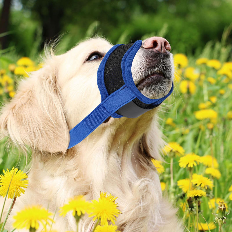 Mayoii Dog Muzzle, Adjustable Dog Muzzles Anti Biting, Barking, Breathable and Comfortable Muzzle for Medium Dogs Small Dogs, Blue (M) M - PawsPlanet Australia