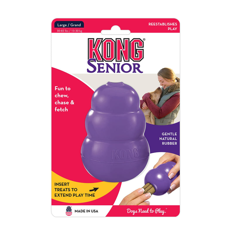 KONG Senior KONG Dog Toy, Medium, Purple by KONG - PawsPlanet Australia