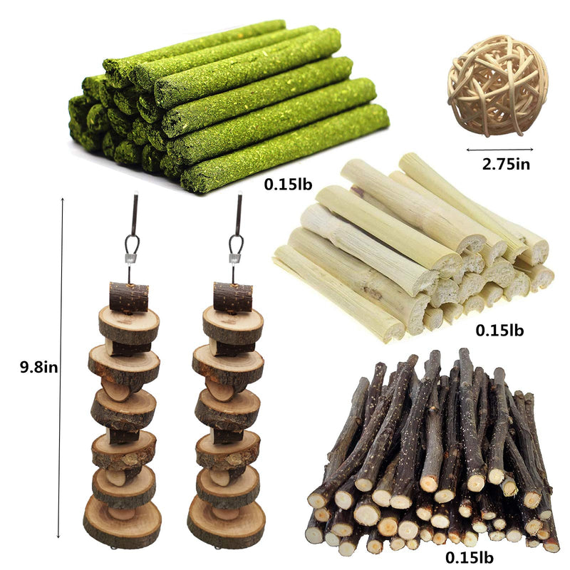 LMYKH Rabbit chew toy, hamster toy with apple sticks Timothy hay sticks, small animal molar accessories for guinea pigs, chinchillas, rabbits - PawsPlanet Australia