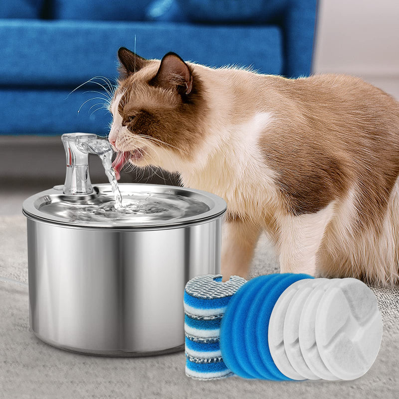 oneisall 4Pack Carbon Filters,4Pack Filters and 4 Pack 8D Filters for Cat Water Fountain Stainless Steel - PawsPlanet Australia