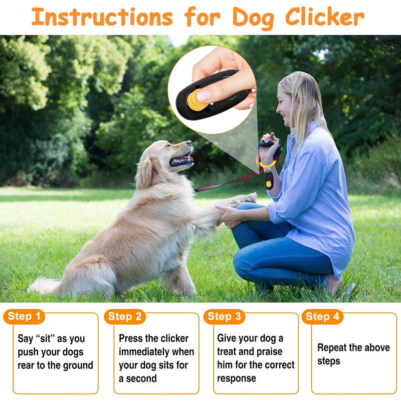 ICOUVA Dog Whistle and Dog Training Clicker, Professional Ultrasonic Dog Training Whistle With Lanyard Neck Strap Training Assistant Set for Recall and Barking Control - PawsPlanet Australia
