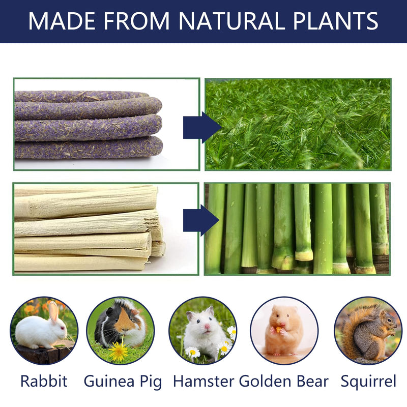 Rabbit chew toys, 17 pieces rabbit toys, hamster toys, rabbits, natural timothy grass chewing balls, nibbler, rabbit accessories for bunnies, chinchillas, hamsters, guinea pigs, gerbils - PawsPlanet Australia