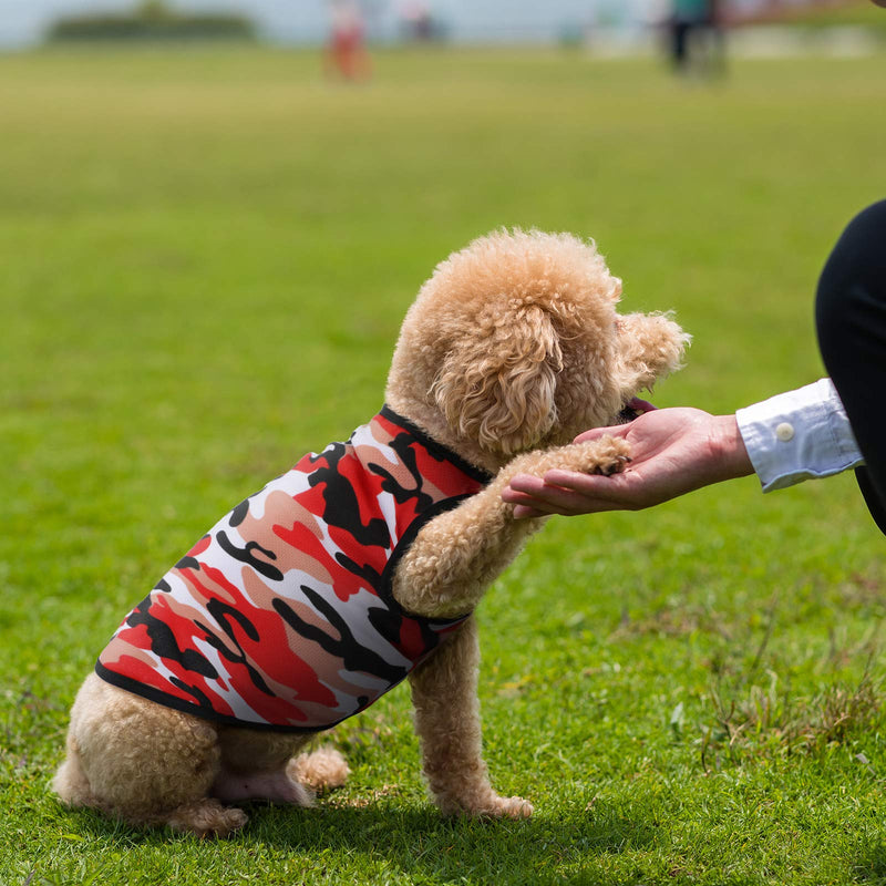 3 Pieces Dog Camouflage Print Vest Puppy Kitten Shirt Vest Pet T-Shirt Pet Clothing Small Dog Boy Girl Breathable Sleeveless Pet Vest (Blue, Red, Green,S) Blue, Red, Green - PawsPlanet Australia