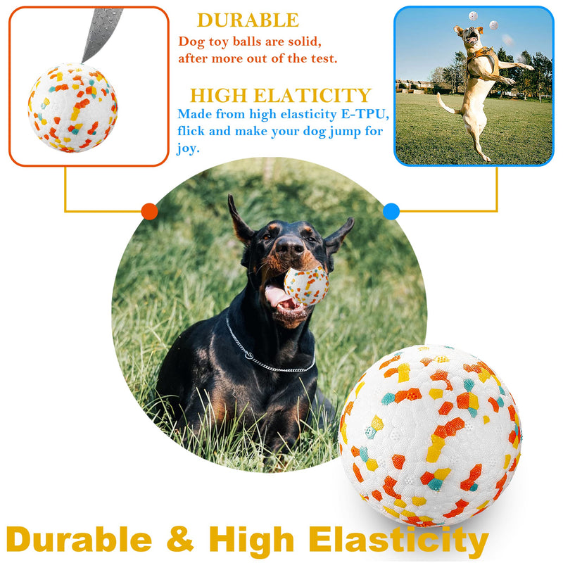 JEROCK Dog Balls, Indestructible Dog Toy Ball for Aggressive Chewers, Durable High Elasticity Interactive Ball for Training Dog Catch and Fetch, Light Weight & Floats in Water 2.5 inches - PawsPlanet Australia
