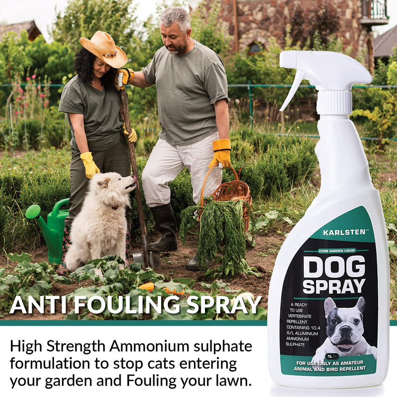 Karlsten Dog Deterrent Spray Anti Fouling Training Spray & Dog Repellent Spray Stops Dogs Fouling Your Garden 1 Litre - PawsPlanet Australia